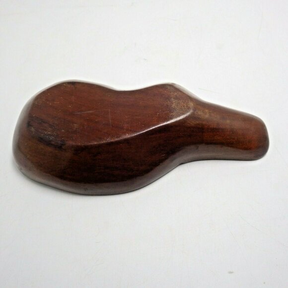 Vintage Wooden Bowl Kidney Shaped Mid Century Retro - Picture 3 of 8